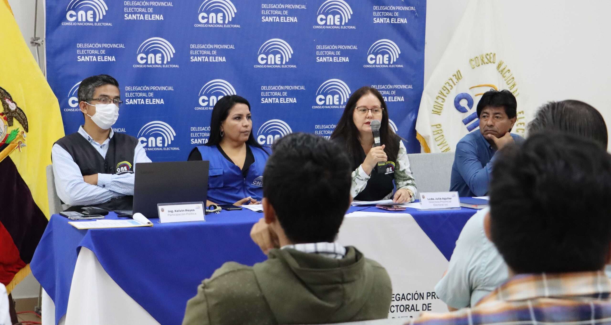 CNE Santa Elena analizó con Delegados Políticos proceso del 20 de agosto.