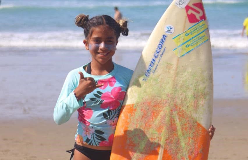 Kamila Malavé, nativa de Santa Elena representa a Ecuador en el Sudamericano de Surf en Perú