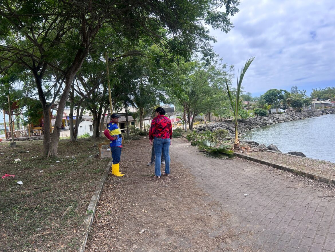 Prefectura de Santa Elena ejecuta trabajos de limpieza y poda al pie del río Manglaralto