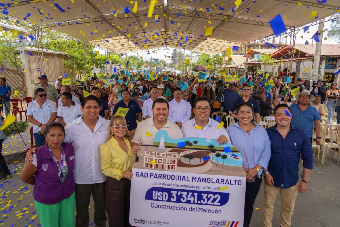 Prefectura de Santa Elena impulsa la construcción del malecón de Manglaralto con crédito del BDE