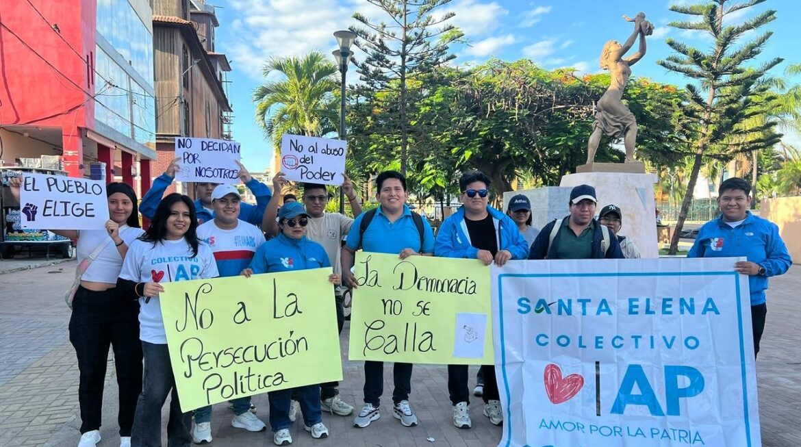 Simpatizantes de RC5 en Santa Elena realizan plantones por suspensión del movimiento