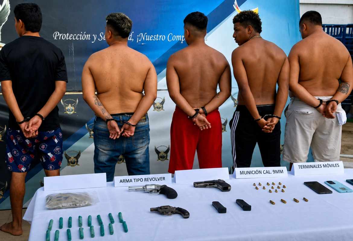 Cinco detenidos en operativos policiales ejecutados en Santa Elena