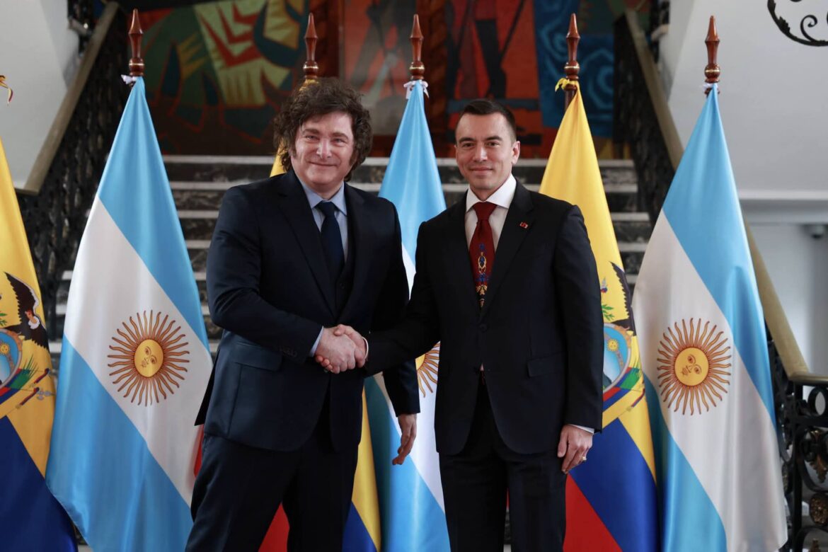 Daniel Noboa y Javier Milei fortalecen la relación bilateral entre Ecuador y Argentina