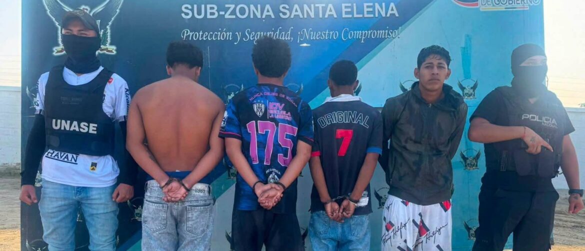 Cuatro presuntos extorsionadores fueron aprehendidos en Santa Elena