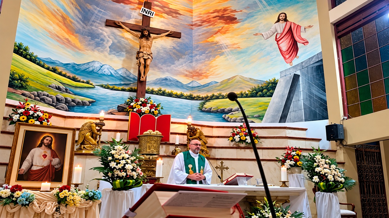 Sacerdote falleció tras ser golpeado por una cruz de madera durante una misa en Guayaquil